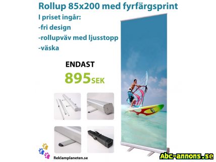 Rollups - 895:- 4-färgstryck,Fri design,
