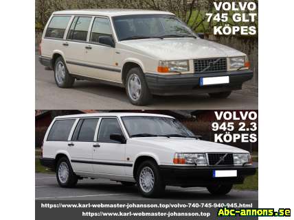 Volvo 745, 945 alt 855 kombi rostfri lågmilare köpes